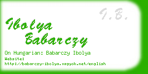 ibolya babarczy business card